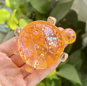 Jouet anti-stress en gel PU à rebond lent, tortue scintillante personnalisable avec logo, pour cadeau promotionnel - Product Image 5