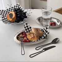Plateau de service ovale en acier inoxydable de luxe, finition miroir, compatible lave-vaisselle, qualité alimentaire, pour hôtel et restaurant