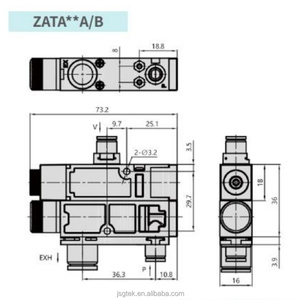 Máy hút chân không mô-đun dòng ZAT, 14 loại, 0,25-0,7MPa, có công tắc chân không & điều khiển tự động - Product Image 4