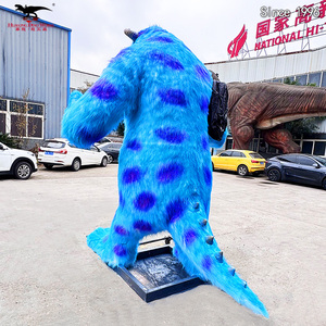 Customized Blue Color Fur Carton <strong>Character</strong> Animatronic <strong>Robot</strong> Carton Model for Indoor - Product Image 6