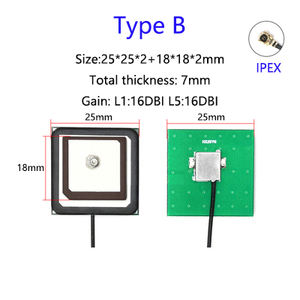 GPS L1 L5 듀얼 밴드 액티브 고정밀 포지셔닝 세라믹 안테나 GPS + BD GNSS 패시브 내장 안테나 U.FL 12CM 케이블 - Product Image 6