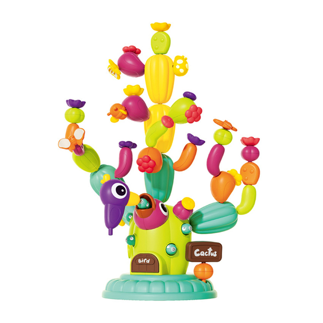 Matching Color Game Hand Eye Coordination Assemble Cactus Building Block New Product Ideas 2025 Business Baby Soothing Toys