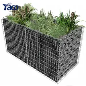 Quality Weldedワイヤーメッシュ1 × 1 × 0.5 2 × 1 × 1 Hot Dip Galvanized Gabion石ボックスBasketケージPlanter Raised Vegetable Bedウォール価格