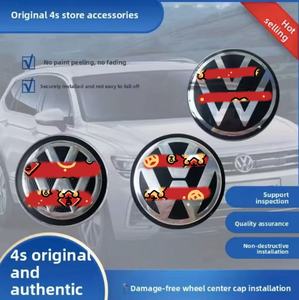Nouvelles enjolives de roue en plastique <span class=keywords><strong>noir</strong></span> avec <span class=keywords><strong>logo</strong></span> 56MM/65MM/70MM pour <span class=keywords><strong>Volkswagen</strong></span> Lavida Sagitar Magotan - Product Image 3