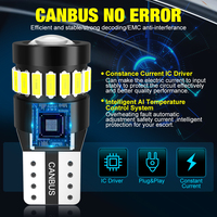 Bombilla LED 6000K blanco 501 W5W T10 sin errores para cúpula de coche mapa puerta cortesía matrícula tablero instrumento