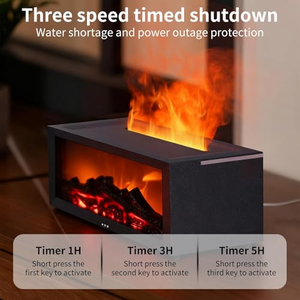 Diffuseur d'arômes intelligent Flame Smart, machine de bureau avec télécommande, sept lumières colorées, simulation de cheminée, pour la maison et l'hôtel - Product Image 5