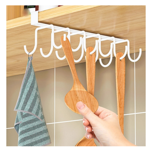 Étagère de rangement en métal à 12 crochets armoire armoire de salle de bain organisateur de <span class=keywords><strong>cuisine</strong></span> support suspendu en métal sous les étagères tasse cintre - Product Image 1