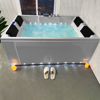 Baignoire de massage autoportante à air et à remous surround à led Offre Spéciale avec place à l'intérieur
