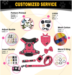 SinSky Custom Luxury Anti Set Oxford Reflective <b>No</b>-Choke Adjustable <b>No</b> <b>Pull</b> Pet Dog <b>Harness</b> With Handle - Product Image 3