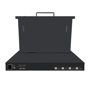 Console KVM en rack 1U OEM avec tiroir, écran LCD 17,3 19 pouces 4K VGA USB avec extenseur IP et commutateur en stock KVM-17308-005 Commutateur KVM VGA - Product Image 6