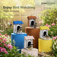 Caméra d'observation des oiseaux avec IA, reconnaissance de plus de 10 000 espèces d'oiseaux, alertes via application, support solaire IP65, batterie 5200 mAh, jusqu'à 128 Go SD