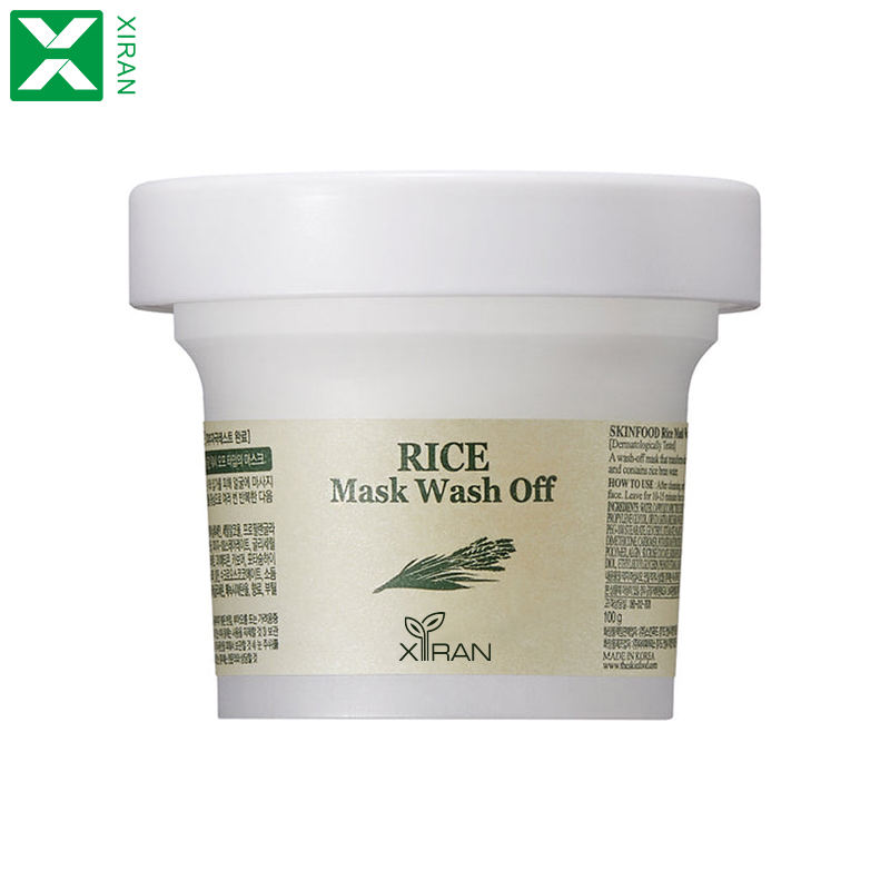 Private Label Custom Rice Exfoliating Scrub Pore Exfoliator, Clean and Soften Wash Off Face Rice Mask