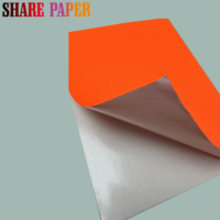 Papier fluorescent format A4 papier autocollant couleur auto-adhésif papier de couleur auto-adhésif pour imprimante laser et jet d'encre