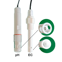 Capteur de qualité de l'eau 5 en 1, PH, EC, TDS, salinité, température, matériau PTFE, RS485 Modbus pour la surveillance de l'aquaculture
