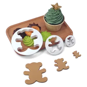 3 Stuks Beer Gevormde Cookie Cutters Voor Diy Candy, Chocolade, Koekjes, Banketbakkersdecoratie, Bakken