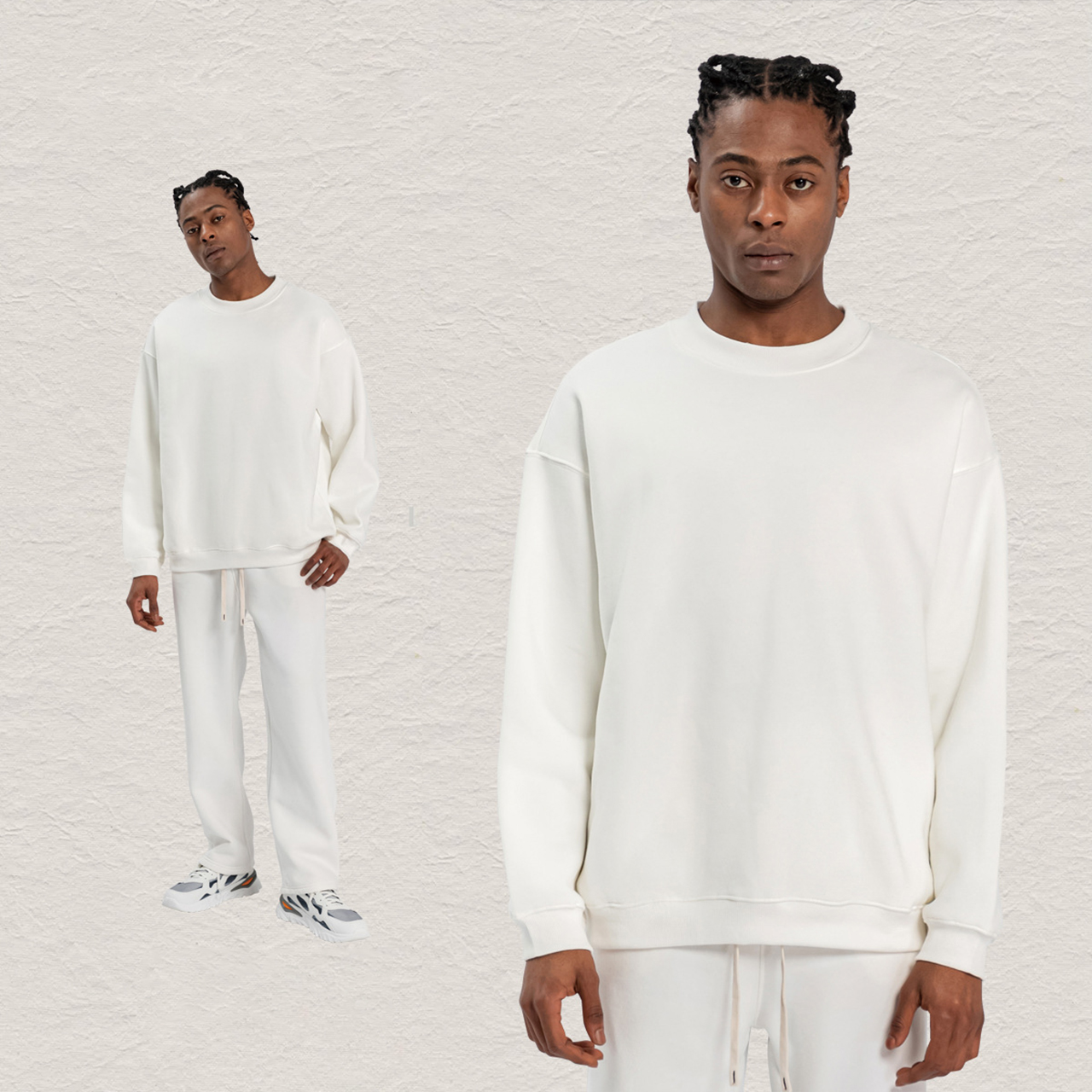 White sweatshirt