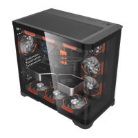 Grande Tour de Bureau Panoramique en Verre Trempé, Boîtier PC Arc Circulaire, Armoire CPU de Refroidissement ATX pour Ordinateur de Gaming