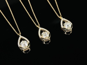 สร้อยคอเพชรแล็บทรงกลมจากโรงงาน Huazhong Gem 9K/10K/14K/18k สีขาว/เหลือง/โรสโกลด์ DEF VS 0.28 กะรัต/0.5 กะรัต/1 กะรัต - Product Image 4