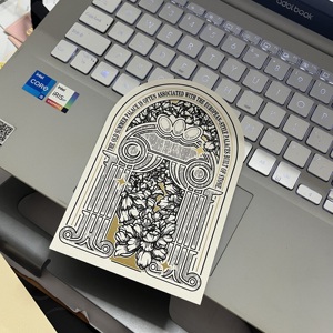 <span class=keywords><strong>Carte</strong></span> de vœux <span class=keywords><strong>personnalisée</strong></span> avec logo en feuille d'or, impression offset, pour anniversaire, nouvel an, remerciement, diplôme - Product Image 3