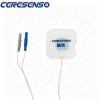 CERESENSO Patch Microphone Piezoélectrique Jetable pour Capteur Anti-Ronflement et Surveillance de l'Apnée du Sommeil (PSG) avec Connecteur DIN de Sécurité