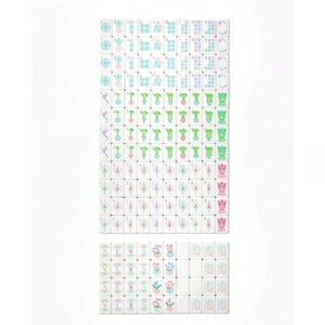 Tuiles en acrylique bleues de luxe personnalisées, jeu de <span class=keywords><strong>mahjong</strong></span> américain à 4 couches de 160 cartes pour adultes, cadeau - Product Image 4