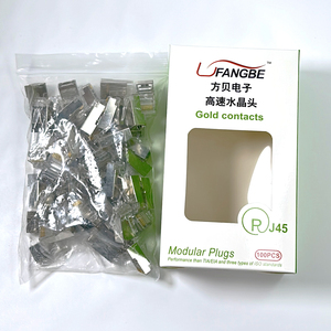 Ethernet <span class=keywords><strong>RJ</strong></span> <span class=keywords><strong>45</strong></span> đóng hộp 100 cái <span class=keywords><strong>8P8C</strong></span> RJ45 nối UTP CAT5e kết nối - Product Image 6