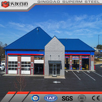 Usine directement fait préfabriqué maison entrepôt de stockage métal acier Structure bâtiment verre rideau mur Barndominium Kits maison avec grande fenêtre