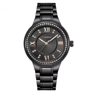 Montre élégante pour femme, montre à quartz étanche, 30 mm, lunette en cristal, chiffres romains, bracelet en acier inoxydable, montre décontractée - Product Image 2