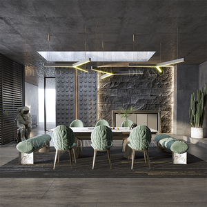 Home Furniture Modern Dining <b>Table</b> Luxury <b>Marble</b> Italian Luxury Dining <b>Table</b> Set VL IPE-DT-01-KERWAN Dining <b>Table</b> Luxury VL IPE- - Product Image 6
