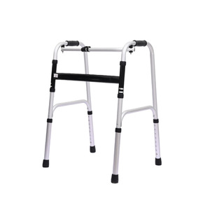 Aluminum Alloy Walking Aid <b>Foldable</b> Lightweight Portable Non Slip Four Legged Assistive Walker For Elderly Mobility Support - Product Image 5