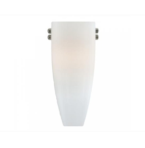 Frosted White Glass-Brushed Nickel Double <b>Light</b> Wall <b>Sconce</b> with Glass Lampshade for Hotel Washroom - Product Image 6