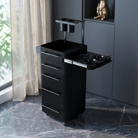 Chariot de Salon Pliable à 4 Roues en Acier Inoxydable de Luxe, Meuble de Rangement Multifonctionnel au Design Minimaliste Moderne pour Salons