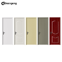 Porte en bois d'ingénierie à âme pleine en MDF plaqué, panneau plat de 35 mm pour chambre à coucher, intérieur d'appartement moderne