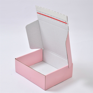 批发热卖定制标志自封礼品盒撕条印刷瓦楞纸板环保纸包装 - Product Image 1