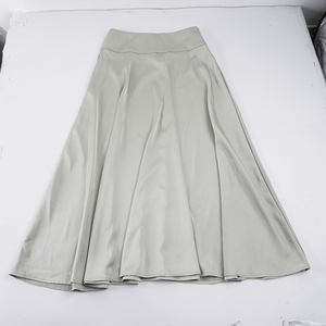 Jupe longue maxi taille haute pour femme, coupe trapèze fluide en satin avec ourlet irrégulier, élégante et décontractée pour l'été et les vacances - Product Image 6