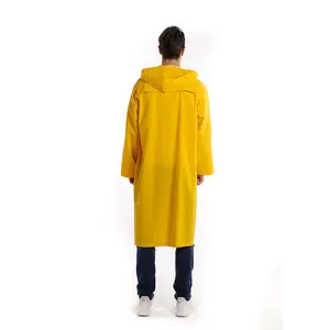 Wholesale Waterproof Rain Coat Reflective PVC Worker Wear Long Raincoat