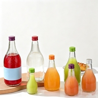 Bouteille d'eau en verre transparente vide de 100 ml, 200 ml, 350 ml, 500 ml, 750 ml pour jus, soda et autres boissons, avec bouchon à vis – Vente en gros