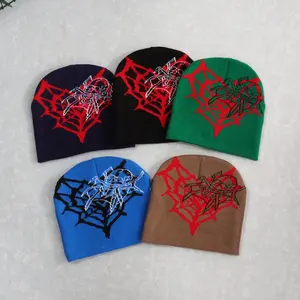 Chapeaux Hommes Femmes Spider Web Chapeau Drôle Bonnets À La Mode Hip-Hop <span class=keywords><strong>Bonnet</strong></span> Unisexe En Plein Air Ski <span class=keywords><strong>Bonnet</strong></span> Tricoté Chaud Froid Skullies - Product Image 1
