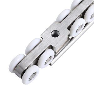 Rouleau de porte coulissante en acier inoxydable avec roues en nylon, lisse et durable, pour portes en bois et en verre - Product Image 2