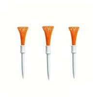 Vente en gros de tees de golf transparents de 8 cm en plastique, logo personnalisé, tees de golf en plastique