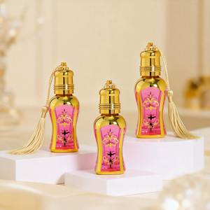 Flacons de parfum vides OEM 12 ml, style arabe, en verre métallisé or <span class=keywords><strong>rose</strong></span>, flacons de parfum de Cologne, élégants et haut de gamme - Product Image 4