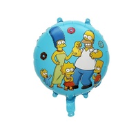 Vente en gros de nouveaux ballons à hélium flottants en film d'aluminium de la famille Simpson pour la décoration de fête