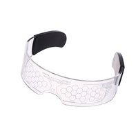 Lunettes à visière LED Cyberpunk de haute technologie, multi-modes, lumineuses, électroniques, pour les soirées, les bars, les DJ, la vie nocturne