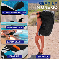 Planche à pagaie gonflable de 10'6 "avec accessoires haut de gamme, planche en EVA antidérapante pour jeunes et adultes