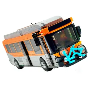 MOC-168395西海岸城市公共汽车积木砖块建筑儿童玩具兼容汽车站60154 801/套
