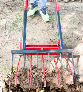 Désherbeur à griffes de jardin plat 350mm 5 dents longues en acier au manganèse trempé pour divers sols - Product Image 5