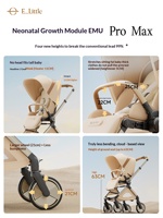 Poussette Yiletu EMU Pro Max - Cadre en alliage d'aluminium léger, pliable, capacité de charge de 15 kg, design haute vue pour les déplacements urbains