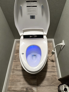 WC intelligent électrique monobloc allongé, entièrement automatique, simple et sanitaire, avec bidet intégré pour hôtel - Product Image 6