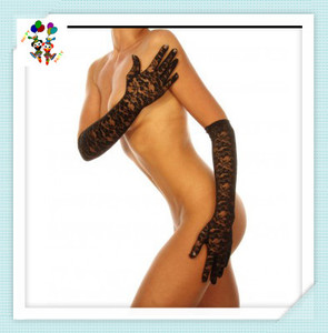 1980s Black Lace Madonna Fancy Dress Costume <strong>Fingerless</strong> <strong>Gloves</strong> HPC-1864 - Product Image 5