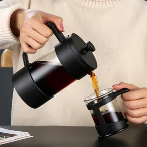 Черный французский кофейный пресс Seecin, чайный чайник ручной работы, домашняя кофеварка, френч-пресс